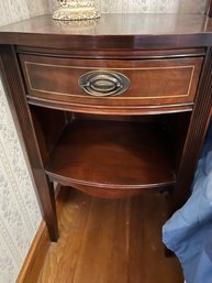 Mahogany One Drawer And One Shelf Bed Side Table  - Mb16