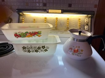 3 Pc Corning Ware And Pyrex Mix Lot - K27