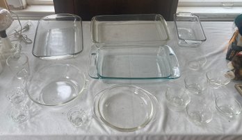 Lot Of Pyrex And Anchor Cooking Items