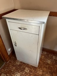 Metal Cabinet With Formica Top One Drawer And One Door - K36