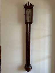 Victorian Fran-Pellegrino Mahogany Cased Stick Barometer / Thermometer - F1