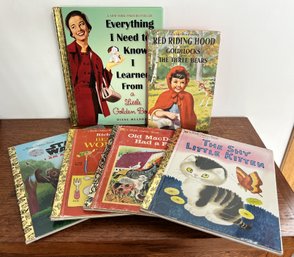 LOT (6) Children's Books Little Red Riding Hood & Goldilocks And Vintage Golden Books - Wookie Star Wars