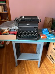 Antique Royal Typewriter, Vintage Stand And Accessories - BR56