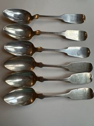 EB Trask Pure Coin Silver Spoons (6) - S6