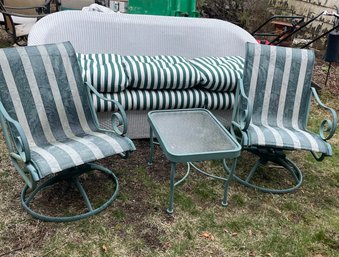 Metal Outdoor Table And 2 Chairs