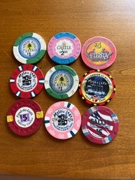 Nine Collectors Casino Chips Includes Ballys In New Orleans - BL68