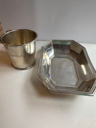Gorham Sterling Baby Cup And Gorham Sterling Nut Dish - S17