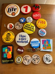 Vintage Political And Advertising Buttons  - BL71