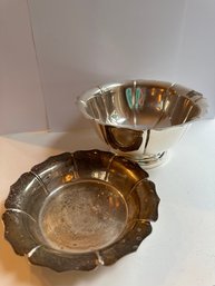 Poole Sterling Bowl & Lunt Sterling Dish - S21