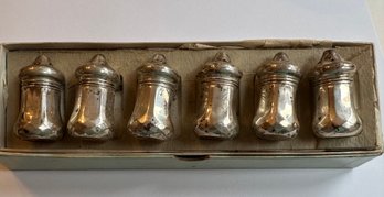 6 Sterling Minature Shakers - S24