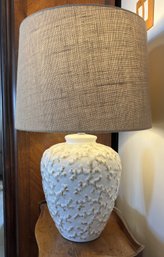 Crestview Collection Sand Coral Ceramic Table Lamp NEW 25' Tall Burlap Linen Shade