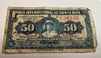 Cost Rica 50 Cincuenta Centimos No. 134336 Serie C - J13