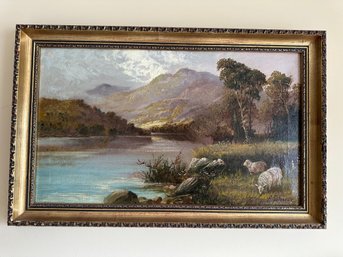 F. Fortescue Sheep Painting 19th Century?  - MB33