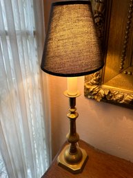 2 Matching Heavy Brass Table Lamps - 100