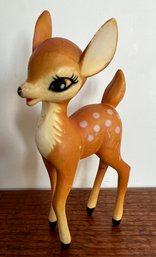 Vintage 1950s Plastic Christmas Spotted Deer Fawn Figure Bambi 6' X 3.5'