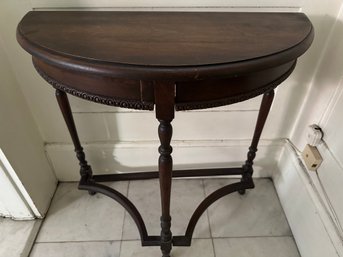 Petite Half Round Wall Wood Table With 3 Legs - 225
