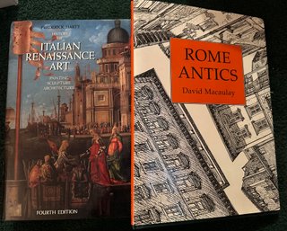 2 Art Books: History Of Italian Renaissance Art & Rome Antics -b6