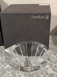 Orrefors Corona Lead Crystal Bowl Made In Sweden - B4