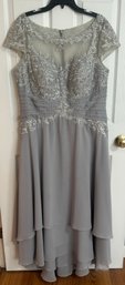 Grey Party Dress Size 16