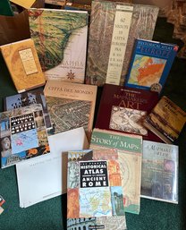 Collection Of 13 Map And Cartography Books Including Many Large Hardcovers - B37