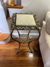 Victorian Brass And Marble Stand