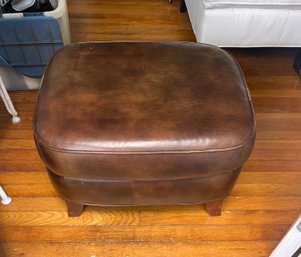 Ethan Allen Leather Foot Stool