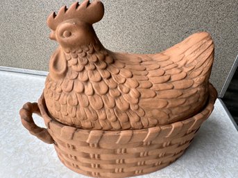 Clay Covered Chicken 12 Inches Long - A