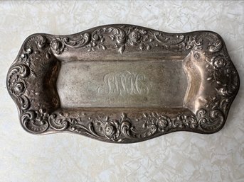 Sterling Silver Monogramed Butter Dish Believed To Be That Of FAMOUS BEACON HILL RESIDENT Julia Ward Howe - G