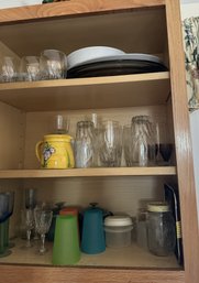 #525 2 Cabinet Lot Of Glassware