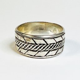 New Sterling Silver Spinner Ring Large Size: 13