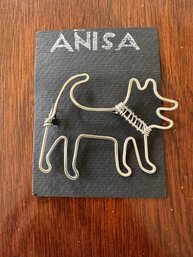 Handcrafted By Chatham Artist Anissa Roaff Dog Pin Brooch NEW - 24