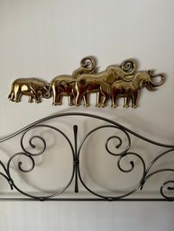 #541 Decorative Brass Elephant Wall Hanging