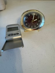 #552 Pair Of Clocks Westclock Baby Ben, Battery Travel Clock