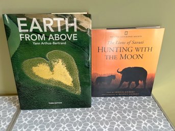 Two Coffee Table Books - Earth From Above And Hunting With The Moon - A 13