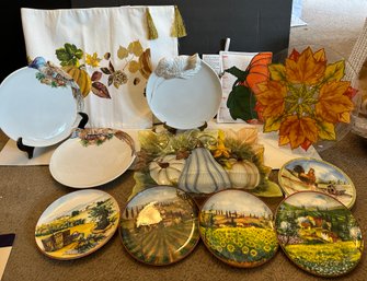 Thanksgiving / Fall Harvest Collection, Plates, Platters, Runner, Etc - K68