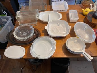 Lot Of Pyrex, Fire King, Anchor Hocking And Corning Cookware