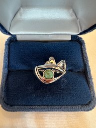 Sterling Silver Ring With Natural Stone - 30