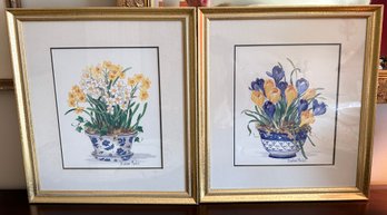 Two Floral Prints  By Barbara Mock - B37