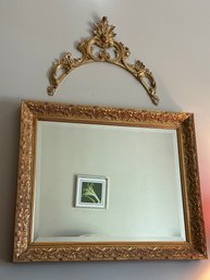 Gold Ornate Wall Mirror With Wall Decor - B44