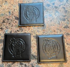 Boston Celtic Leather Coasters With Case (3)