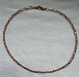 14k Rose Gold Mesh Lightweight Collar Necklace