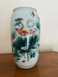 #649 Decorative Asian Influence Vase 16'T