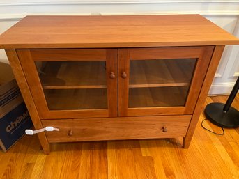 Hand Crafted & Signed Media Console With Two Doors & One Drawer - LR16