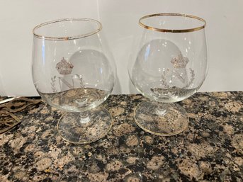Two Napoleon Brandy Glasses - K4