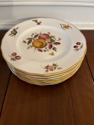 Eight Floral Luncheon Plates - Delecta Bone China Made In England - K12