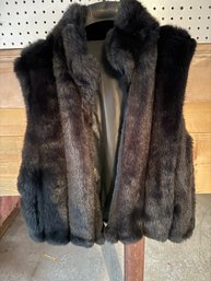 #710 COACO Faux Fur Vest Size XL