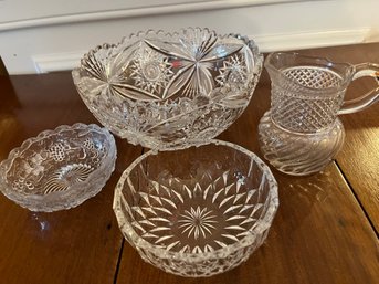 Crystal Glass Lot Of Four - K23