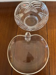 Two Clear Glass Bowls - K24