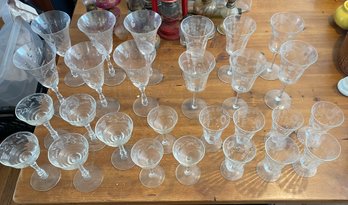 Etched Glass Lot