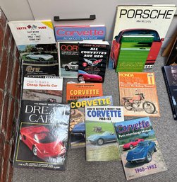 Sports Car Lovers Book Lot: Porsche, Corvette- 1B4